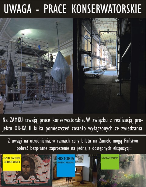 Ważne: na Zamku trwają prace konserwatorskie